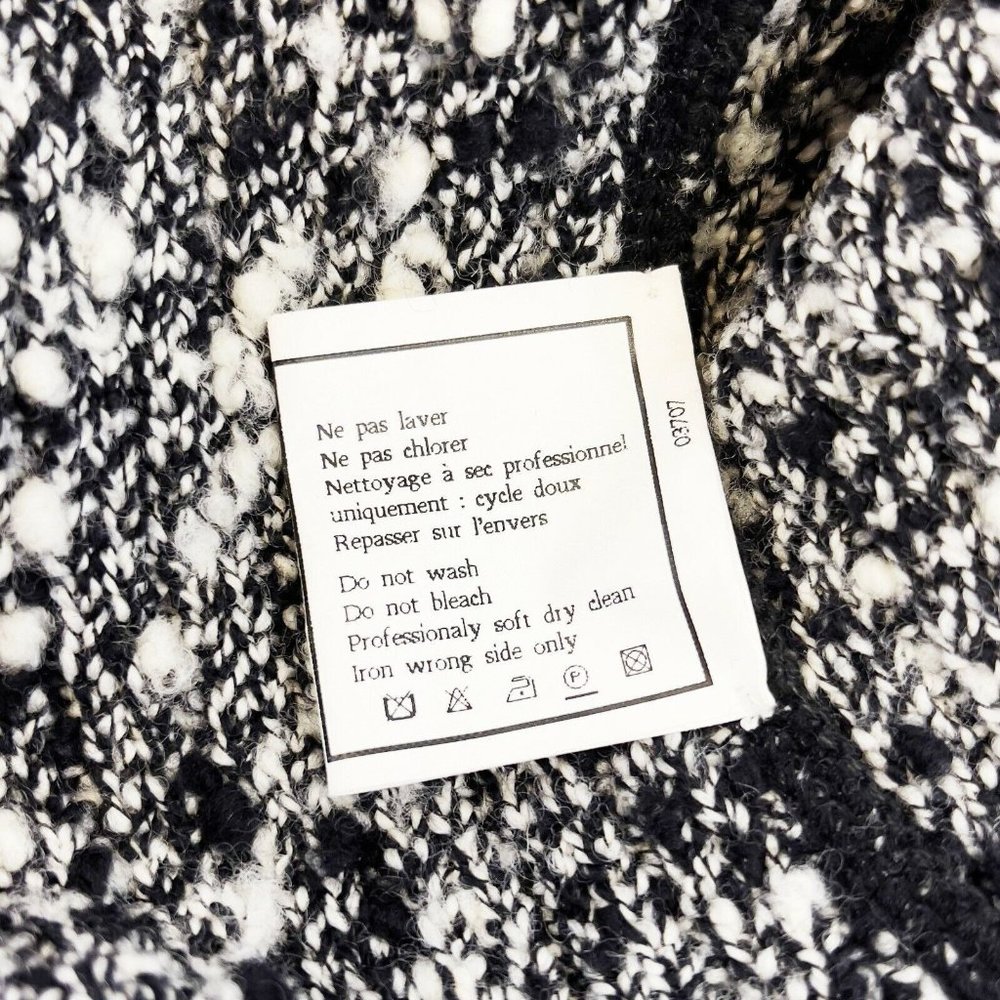 CHANEL - 94A Knit Clear Sequin Dress - Black & White - 38 US 6 - Picture 10 of 12